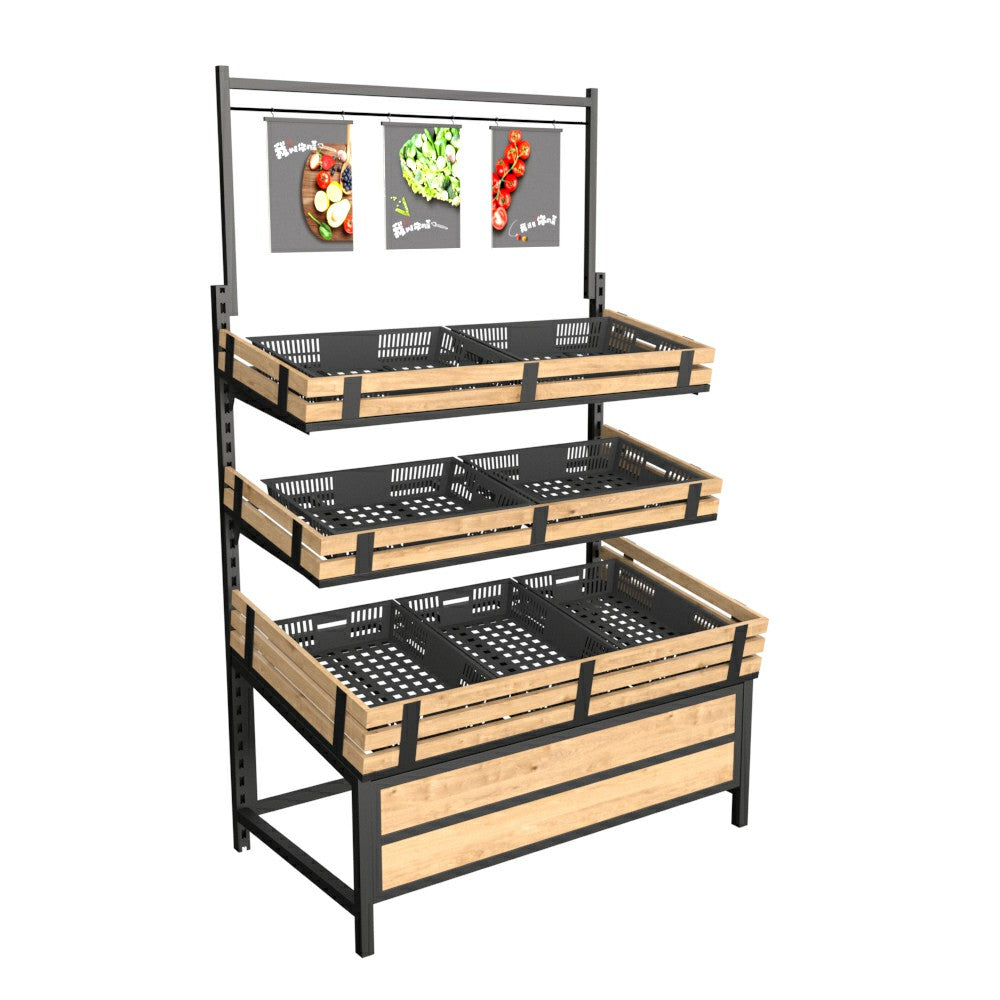 Wall Fruit and Vegetable Display Rack