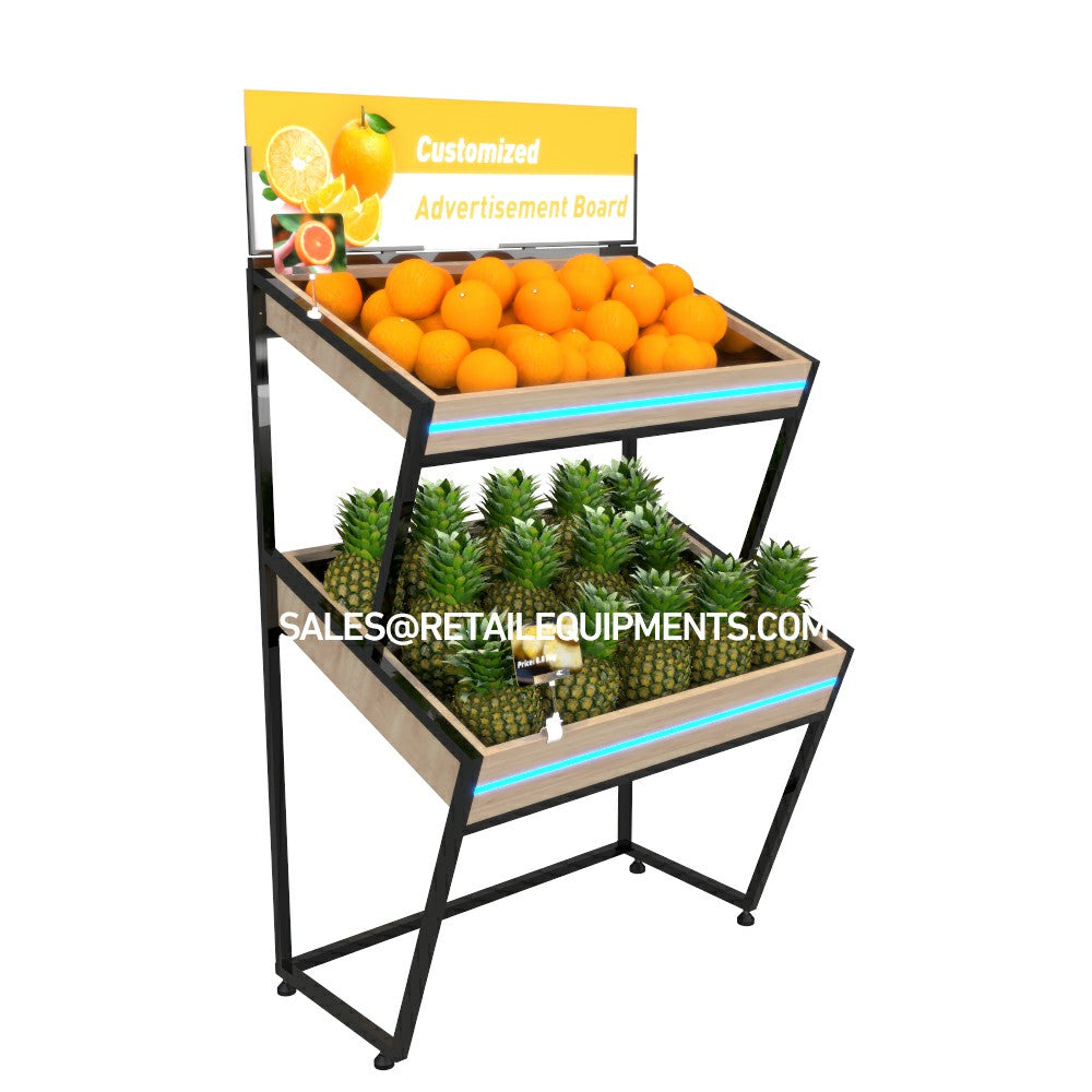 Single Side Fruit and Vegetable Display Stand