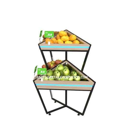 End Cap Fruit and Vegetable Display Stand