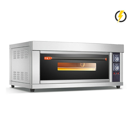 Room Temp.~400℃ 1 layer 2 trays Tempered Glass Door Deck Oven Instrument Control