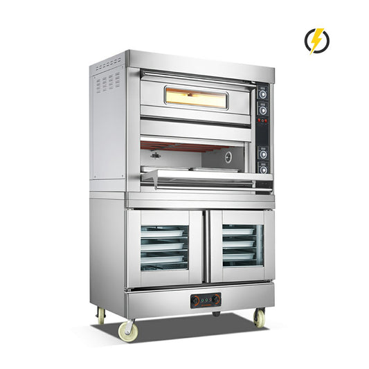 Room Temp.~110℃/400℃ Oven / Proofer Electric Stainless Steel Door Combined Oven