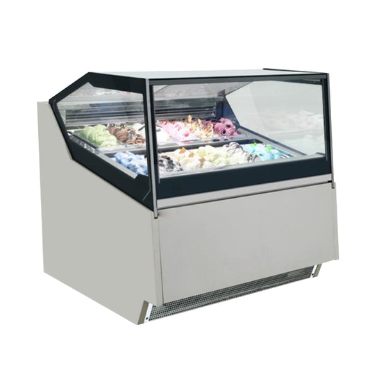 1290*1174*1200mm/-18 ~-25°C Refrigerated Gelato Showcase