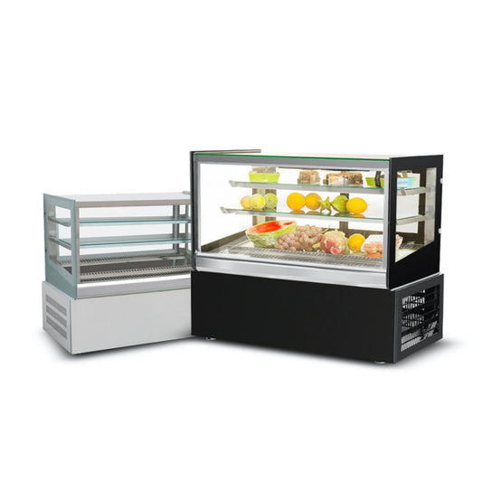 1200*510*760mm Flat  2 ~ 8°C Countertop Refrigerated Bakery Case ShowCase