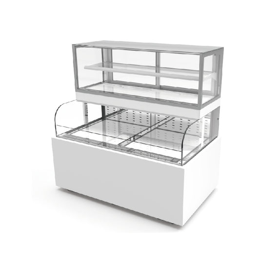 1500*900*1450mm/12 ~18°C/5 ~10°C Refrigerated Dual-temperature Showcase