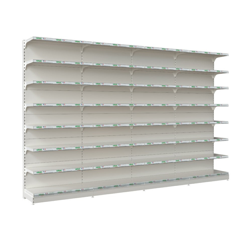 1+7 Shelves 2550mm Height Wall Gondola Shelving for Hypermarket